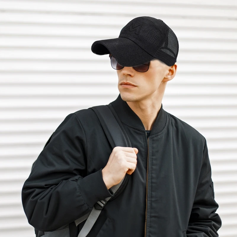

Spring Summer Unisex Baseball Caps Letter Mesh Cap Fashion Solid Embroidery Adjustable Hat Women Men Cotton Casual Hats