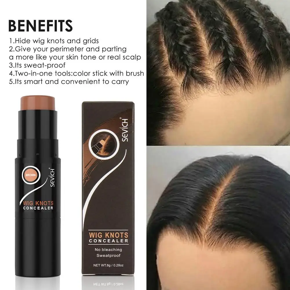 

1PC Wig Knots Concealer Wig Dyeing Stick For Front And Hairline Waterproof Lasting Natural Beauty Makeup Cosmetics