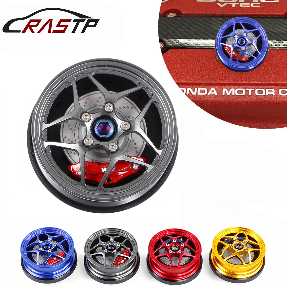 

RASTP-Creative Fuel Tank Cap Covers Fit For Honda Accord Civic Power Performance Oil Cap Aluminum Radiator Cap Cover RS-CAP019