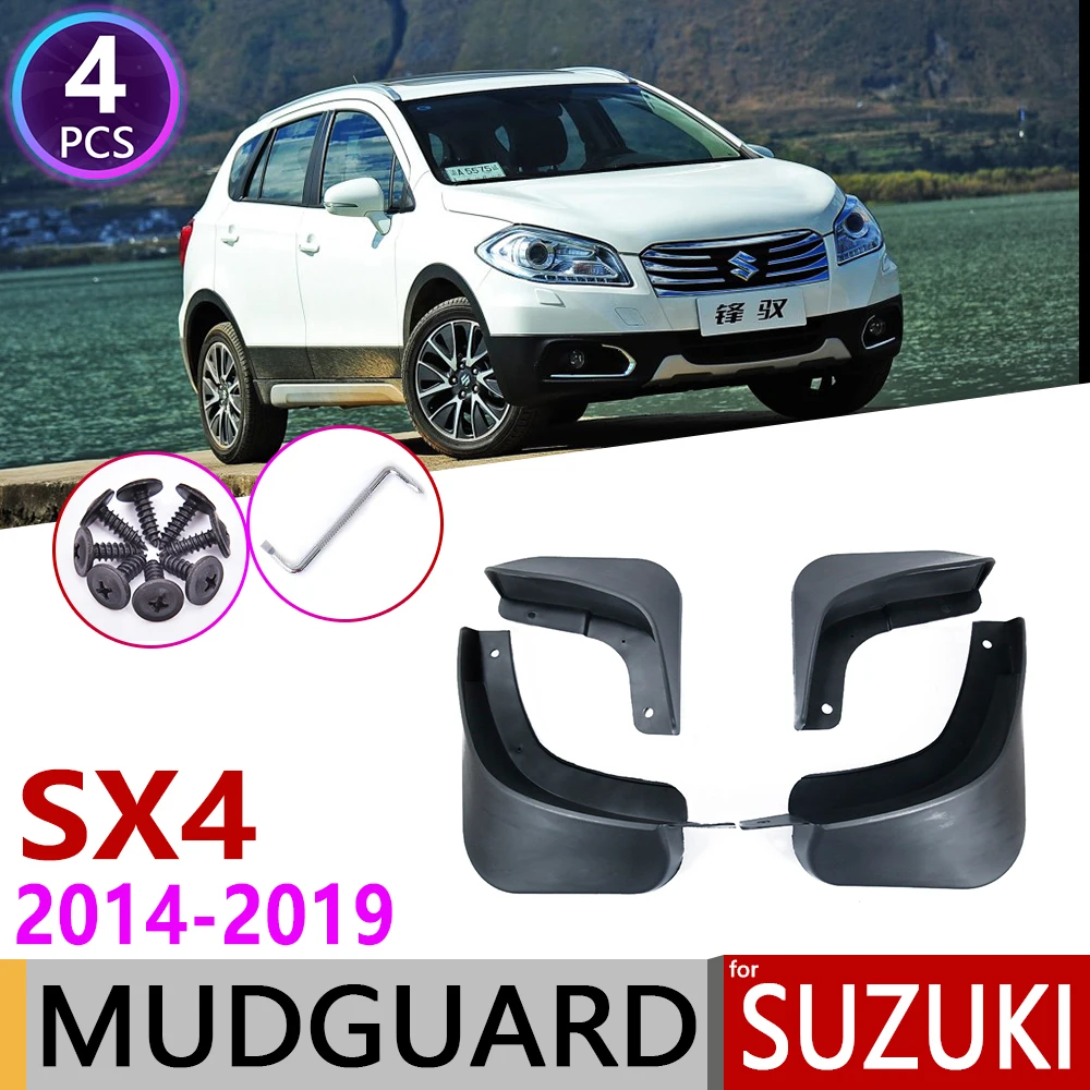 4 шт. автомобиль брызговики для Suzuki S-Cross SX4 2014 ~ 2019 брызговик щитки ЛОСКУТ