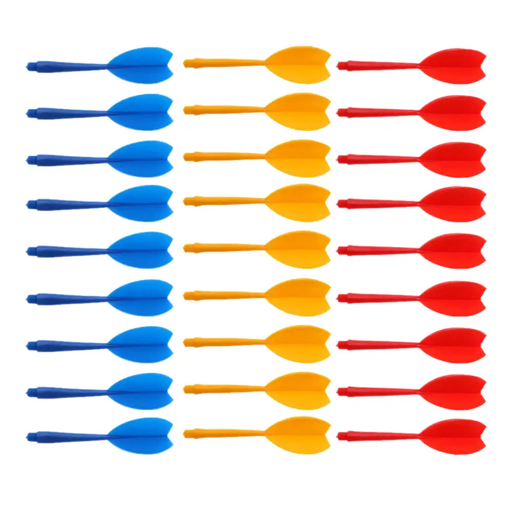 30 Pieces/Pack Durable Safety Replacement Magnetic Darts 3 Color Mix Plastic |