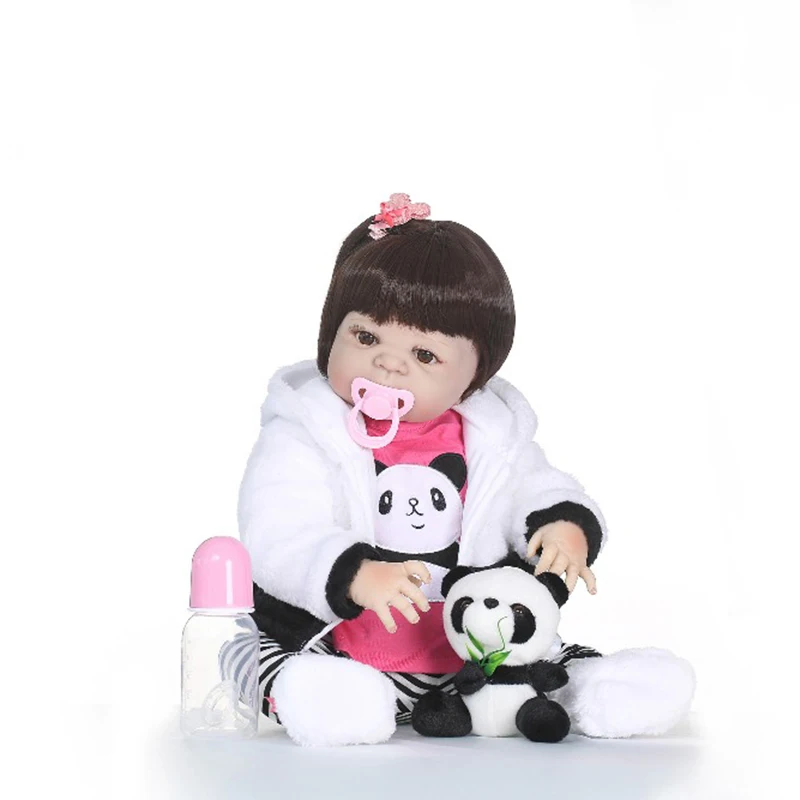 57 см куклы Boneca Возрожденный ребенок мальчики девочки Лучший подарок силиконовые