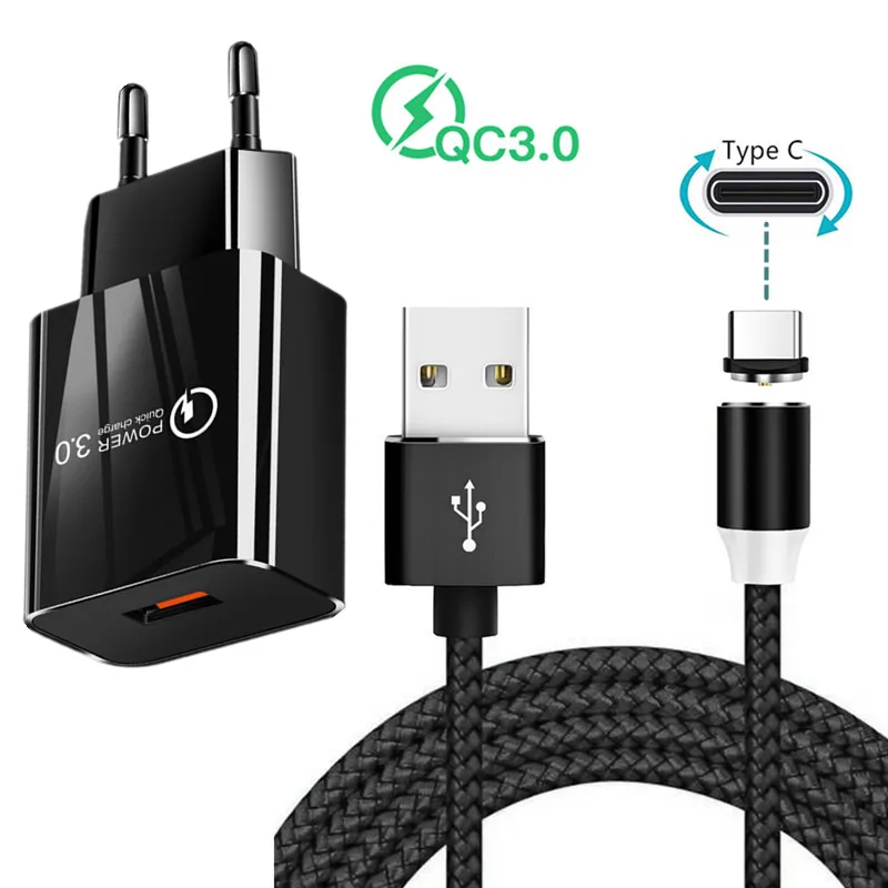 Быстрое зарядное USB устройство QC 3 0 для Samsung A30s A70 Huawei P20 lite Xiaomi A3 Redmi 8 Note 7 Pro