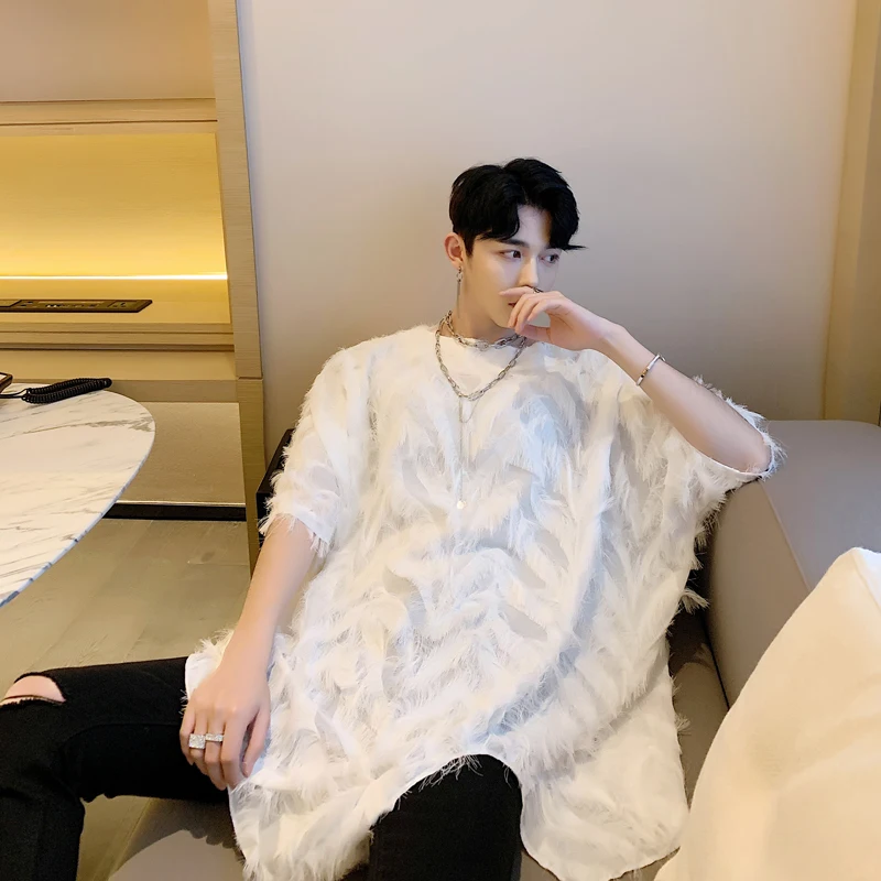 Мужская футболка с коротким рукавом летучая мышь уличная одежда панк готика