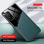 Чехол Xiomi Mi10T Pro из поликарбоната с кожаной текстурой, автомобильный магнитный держатель, чехол для телефона Xiaomi Mi 10 T 10 T Pro 6,67 дюйма, противоударный чехол-бампер