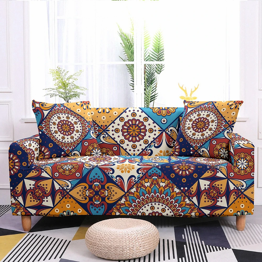 Эластичный чехол для дивана в гостиную чехлы с мандалой угловой шезлонг защита