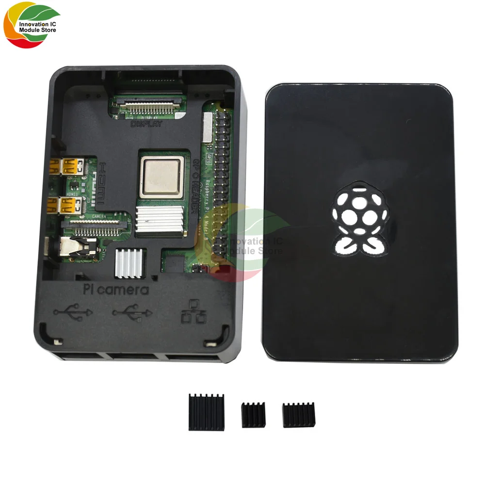 Чехол Ziqqucu для Raspberry Pi 4 корпус из АБС-пластика V4 защитный чехол черный белый