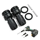 Набор торцевых головок, 2 комплекта, переходник для гаечных ключей, преобразователь привода, ударный инструмент, от 12 дюйма до 14 дюйма, с шестигранным храповым механизмом