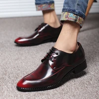 large size mens business shoes formal dress shoes male comfortable bright leather oxford classic british style footwear