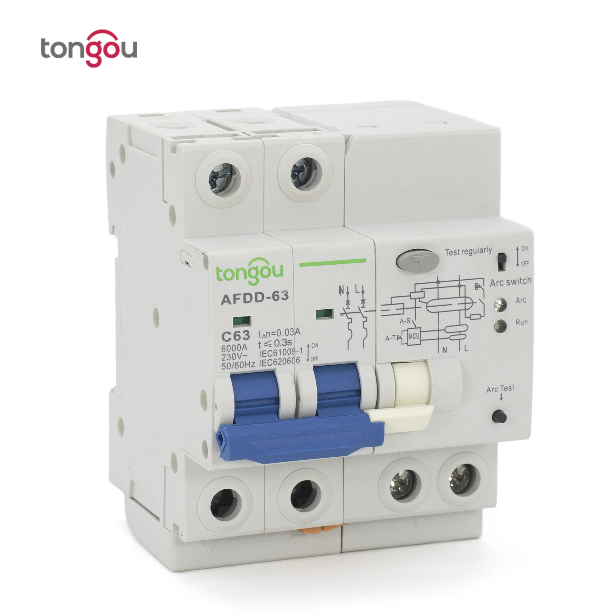 

AFCI Arc Fault Circuit Interrupter AFDD Arc fault Detection Device Fire Prevention Unit by Arc Monitoring TOWAFDD-63