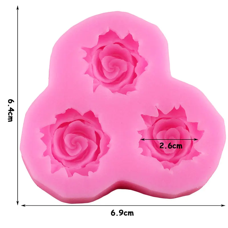 Розовые цветы шоколадные помадки инструменты для украшения свадебного торта 3D