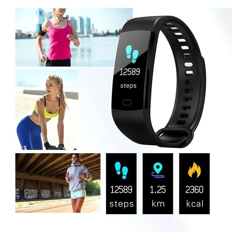 Y5 Смарт Bluetooth Wrisrbands браслет цветной экран водонепроницаемый Smartband монитор
