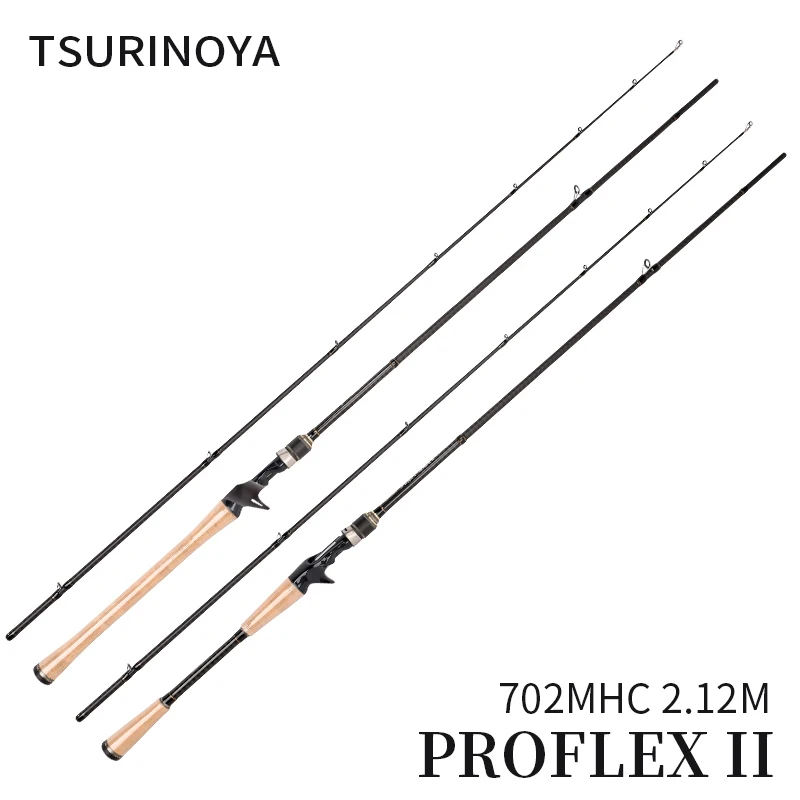 

TSURINOYA PROFLEX II Casting Fishing Rod 702MHC 2.12m MH Power Lure WT 10-28g Full FUJI Parts High Carbon Bait Casting Lure Rods