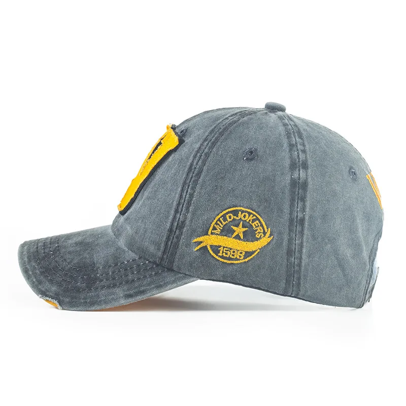 Хлопчатобумажные вышитые буквы W бейсбольная Кепка Snapback Кепка s Bone casquette шляпа Distressed носить облегающие шляпы для мужчин на заказ шляпы