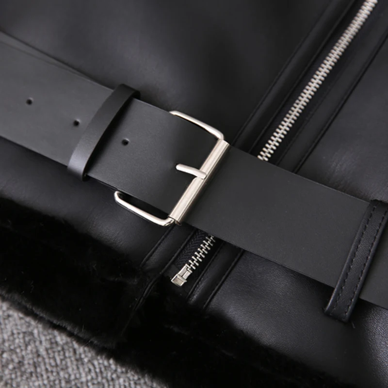 

Winter Women Fur Coats European and American Vintage Warm Coats Faux Fur Leather Coats Woman Streetwear 2020 Women Clothing A898