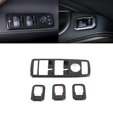 

Carbon Fiber Look Inner Door Cover Armrest Trim 4pcs For Tesla Model X 2016-2019