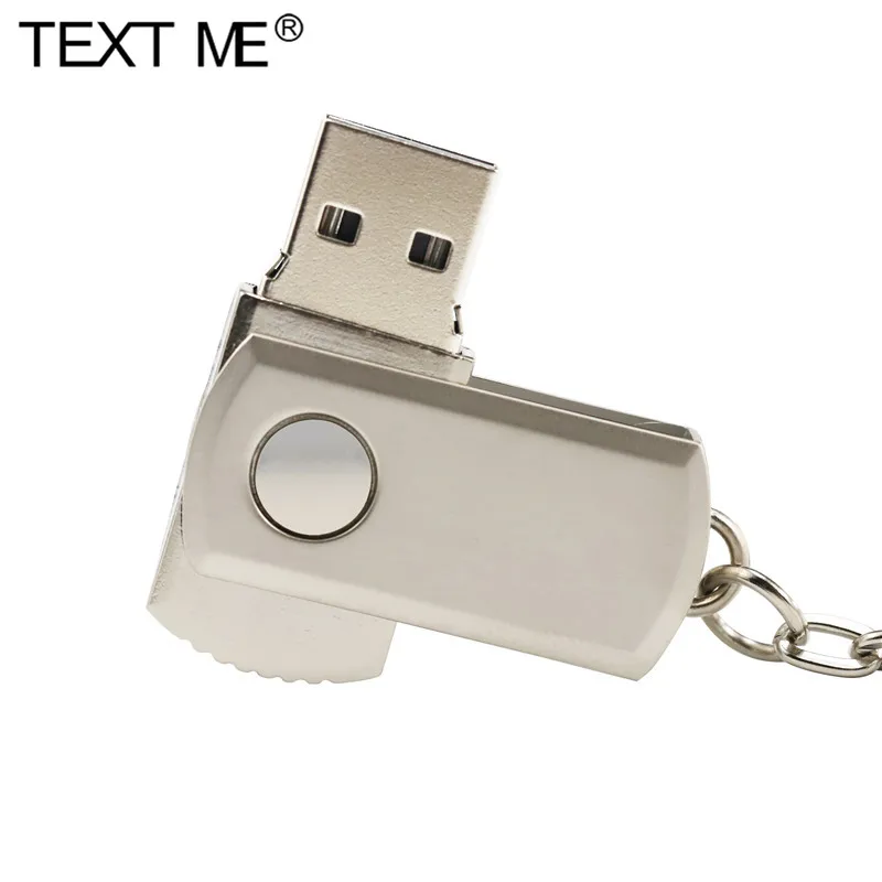 USB флеш накопитель TEXT ME из нержавеющей стали 2 0/256/128 ГБ 16/32/64 ГБ|USB флэш-накопители| |
