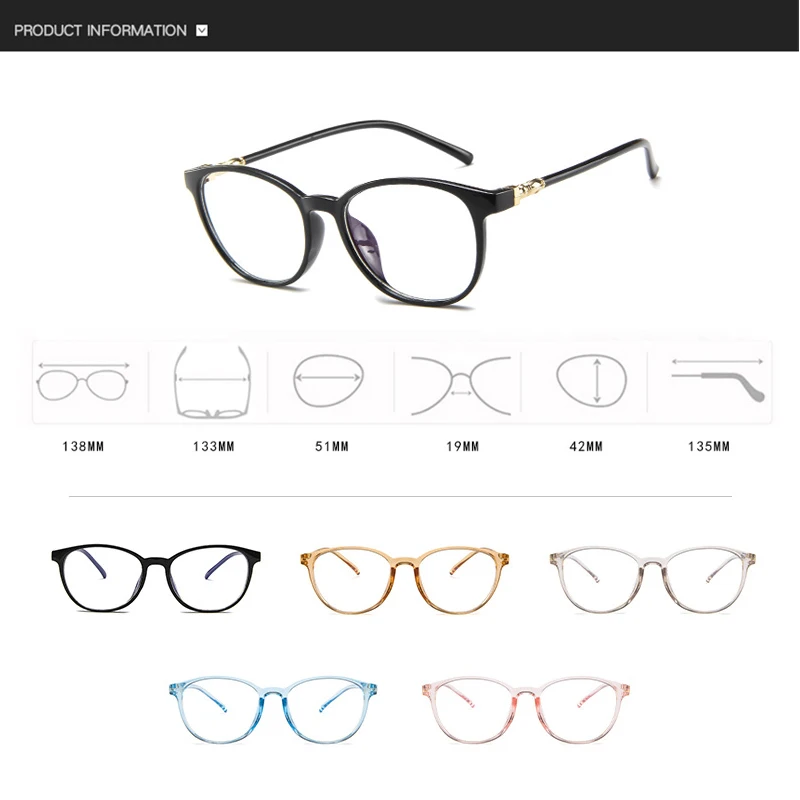 Новинка 2020 круглые женские очки оправа для очков с защитой от излучения