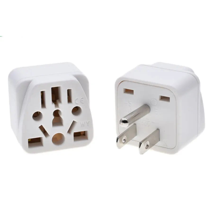 Universal to US Canada Thailand Travel Adapter Type B Plug Multi-Outlet AC100~250V 10A White Black | Обустройство дома