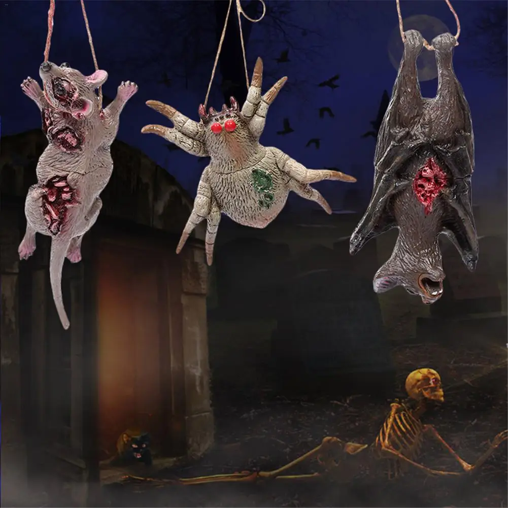 Хэллоуин украшение поддельный жуткий пугающий животные Висячие реквизит для