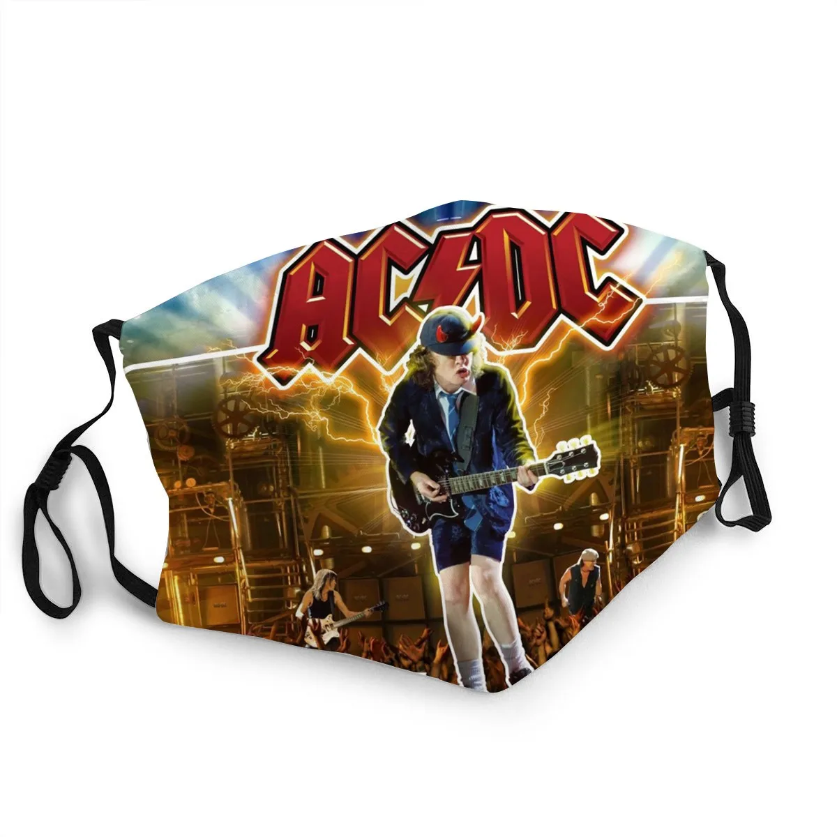 Мода Маска AC/DC тяжелый металл рок-группа, стиральный многоразовый антивирусный антибактериальный ткань мужчина/женщина хип-хоп Fuuny CD на.