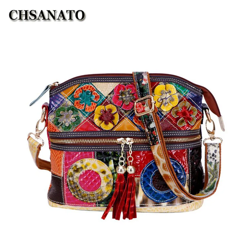 CHSANATO красочная женская сумка из лакированной кожи сумки мессенджеры для девочек