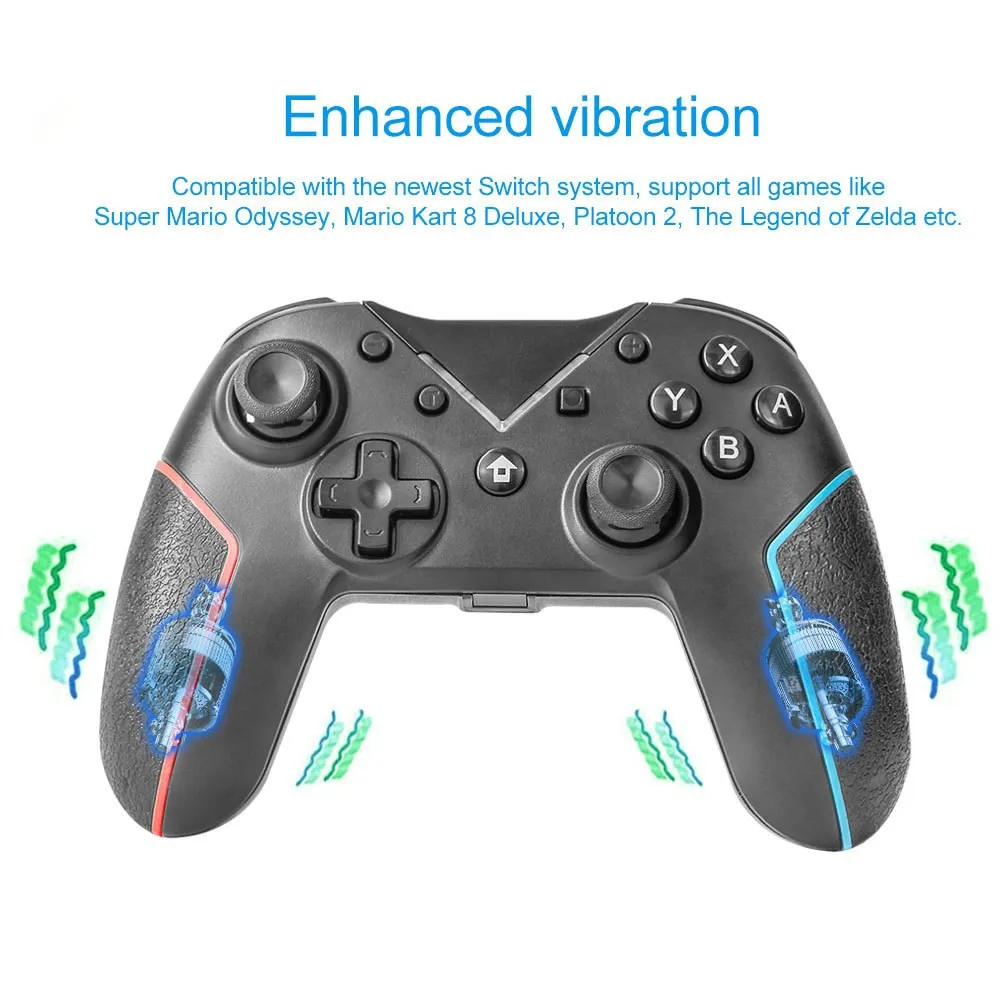 Беспроводной геймпад для Nintendo Switch 6-осевой вибрирующий соматосенсорный гироскоп
