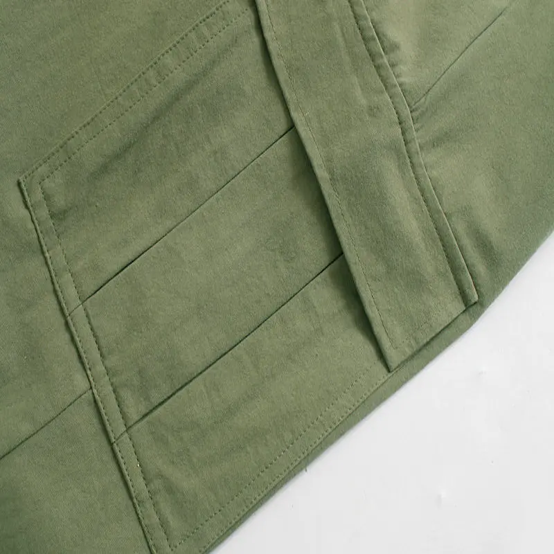 Повседневные женские брюки-карго армейский зеленый 100% прямые штаны хлопковые