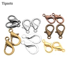 Металлические застежки-карабины 50 шт.лот 14*7 мм с соединительными кольцами золотого цвета концевые застежки соединители для ожерелья Фурнитура для изготовления ювелирных изделий