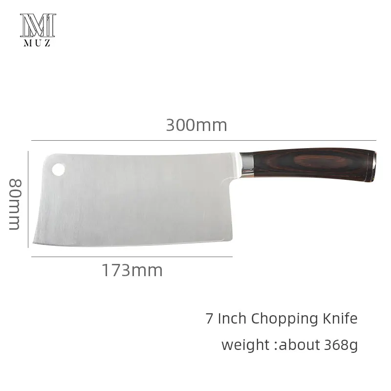 7-дюймовые китайские кухонные ножи из высокоуглеродистой нержавеющей стали для