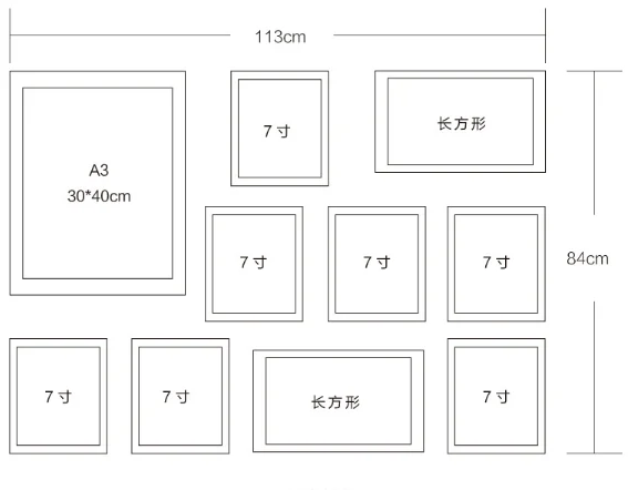 Набор винтажных деревянных фоторамок европейские настенные подвесные