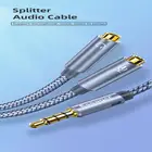 Essager Audio сплиттер для наушников Aux кабель 3,5 мм разъем штырь-двойной гнездо Mic Y адаптер для телефона ПК AUX кабель