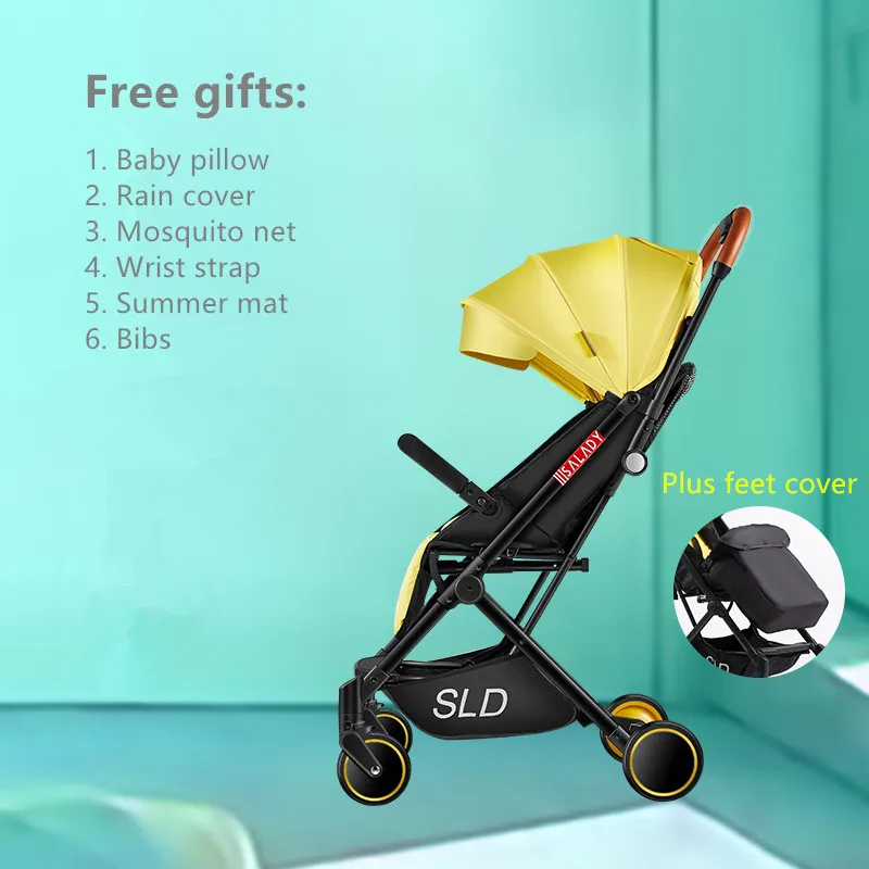 5 кг Высокая Ландшафтная детская коляска легкая складная переносная