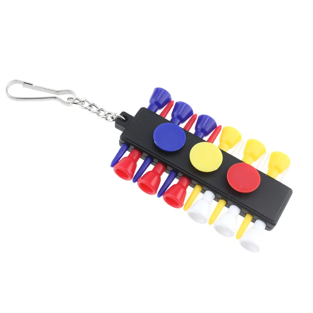 

Golf Plastic Tack Holder Golf Tee Holder 12-Ball Three-Ball Mark With Keychain High Quality New Outdoor Golf Accessories