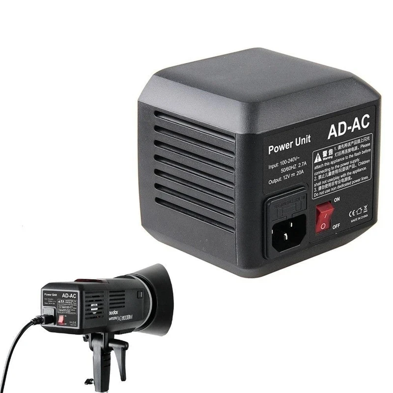 Адаптер источника питания GODOX AD-AC AC с кабелем для AD600B AD600M AD600BM Flashpoint XPLOR 600 Flash Strobe