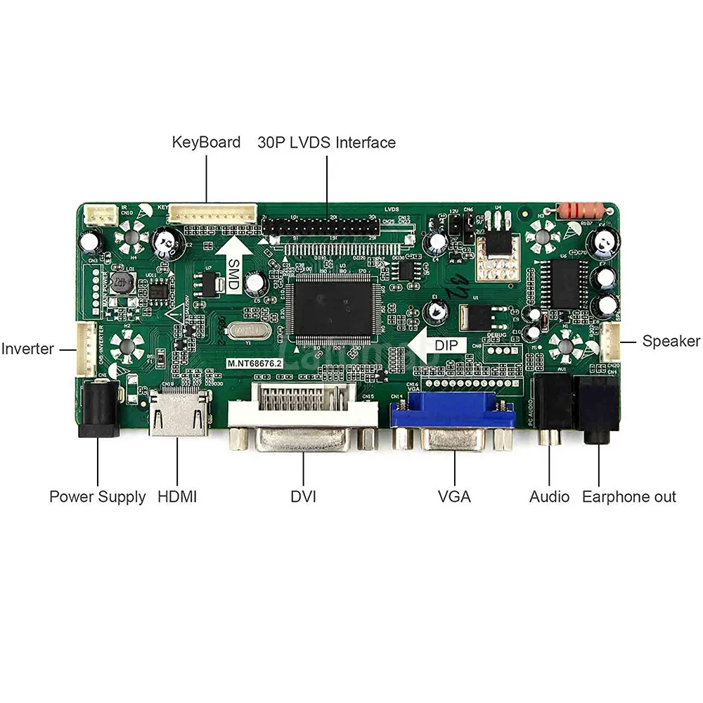 Плата контроллера Latumab для LQ164D1LD4A LVDS 16 4 "ЖК-дисплей 1600 × 900 Матрица HDMI + DVI VGA плата