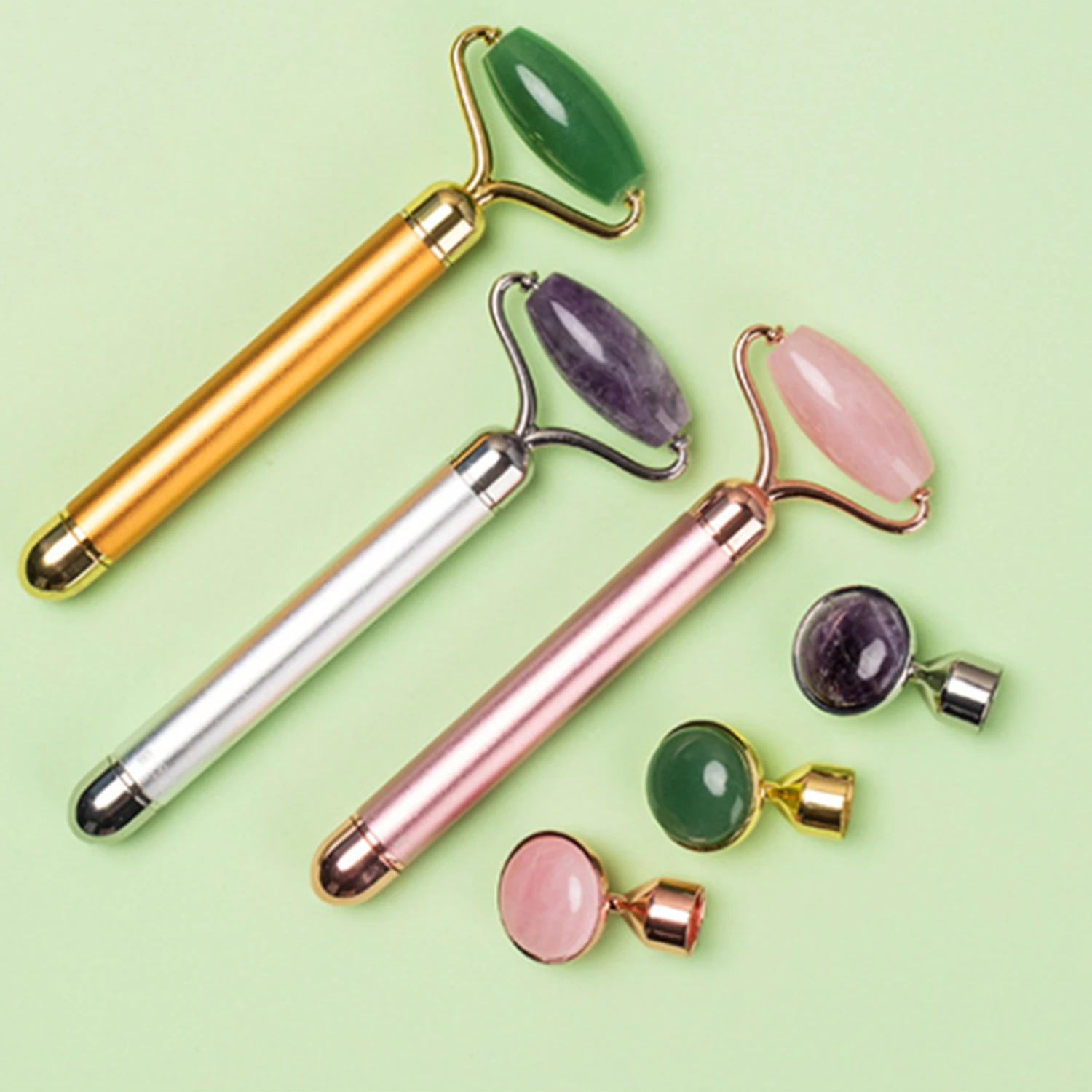 

2 в 1, косметический набор для лица с розовым кварцем гуаша скребок гуаша ролик для лица массажный ролик гуаша для лица масажеры для лица ролл...