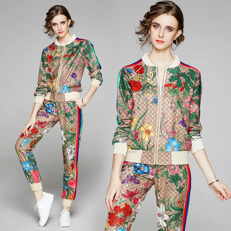 Английский стиль комплект из двух предметов спортивный брючный костюм