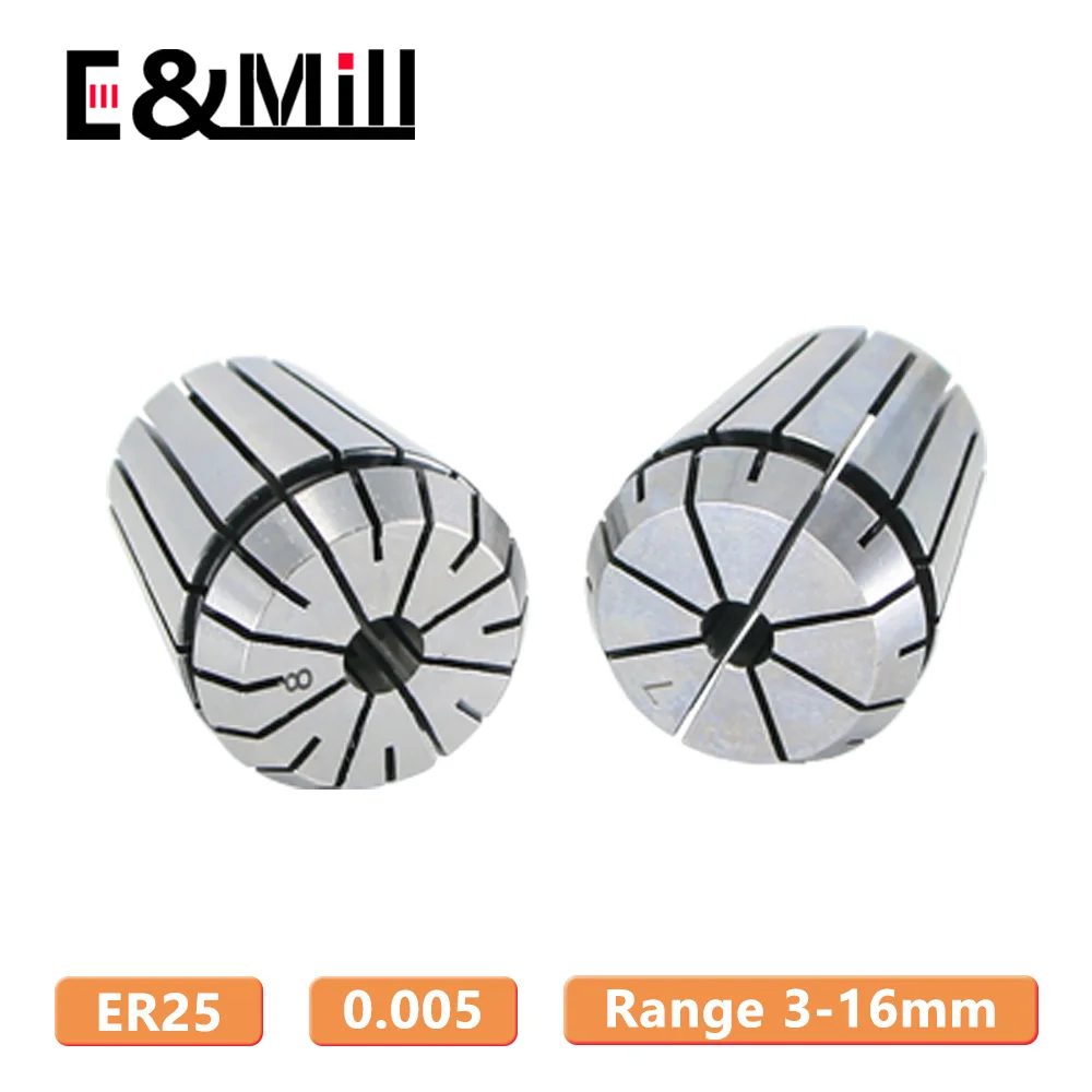

High Quality High Precision ER25 3~16mm 0.005 ER Spring Collet Chuck For CNC Milling Tool Holder Engraving Machine Lathe Mill