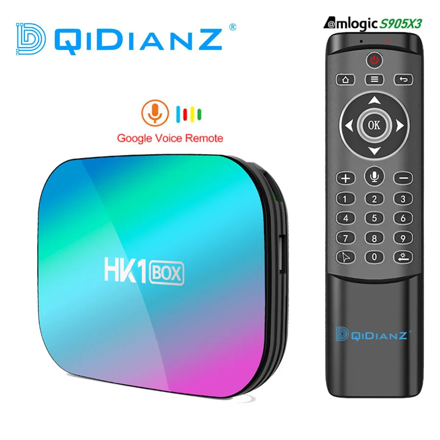

HK1 BOX 8K Amlogic S905X3 4 Гб ОЗУ 64 Гб HK1Box Android 9.0 телеприставка двойной Wifi 4K смарт медиаплеер PK X96AIR H96MAX A95XF3