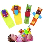 Погремушки для детей 0-12 месяцев, мягкие плюшевые носки, запястье 2, Мультяшные детские игрушки для новорожденных, детские погремушки игрушки