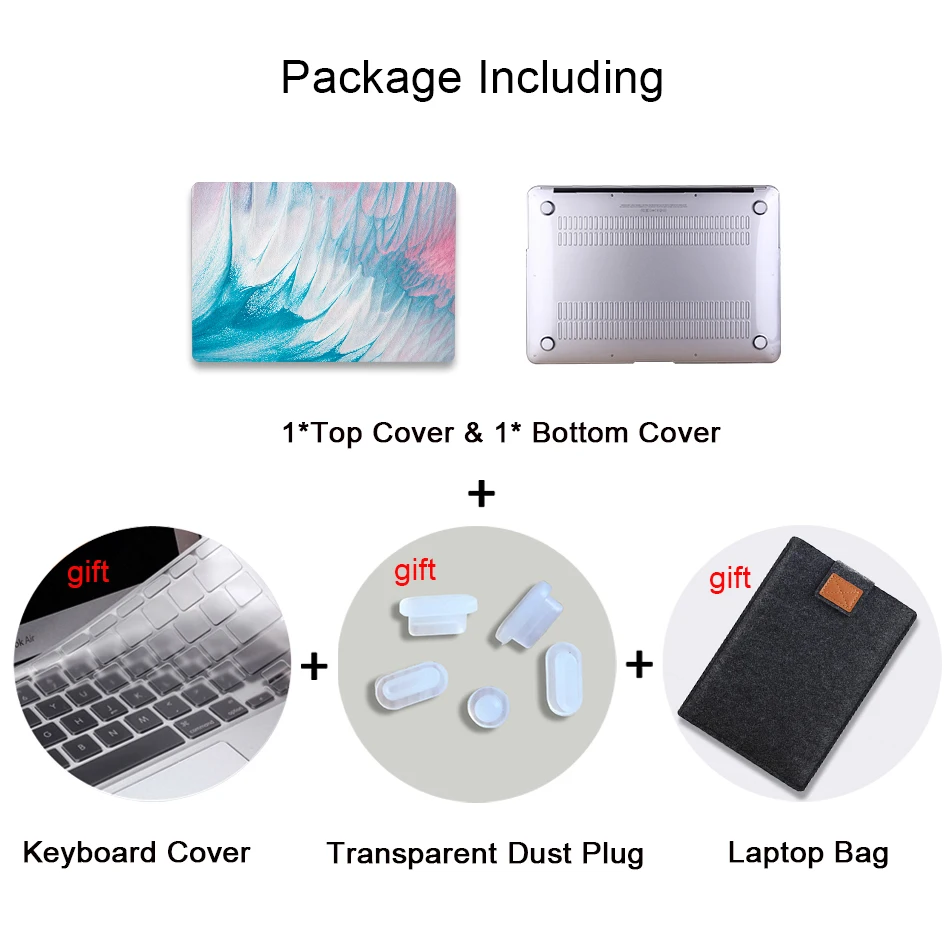 MTT Акварельная сумка для ноутбука, чехол для Macbook Air Pro retina 11 12 13 15 дюймов с сенсорной панелью, чехол для ноутбука+ чехол для клавиатуры