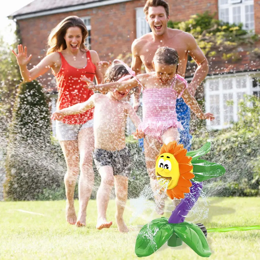 

Outdoor Kids Sprinkler Water Spray Toy Lawn Sprinkler Splash Toy Backyard Sunflower Sprinkler Toy For Yard Kids Water Fun