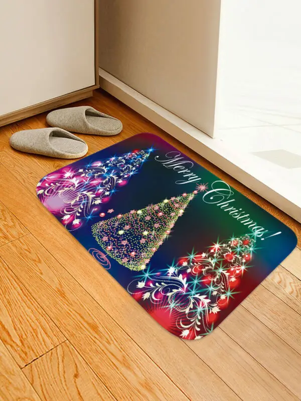 Напольный коврик Xma новогодний с изображением Санты на дверь 4 размера