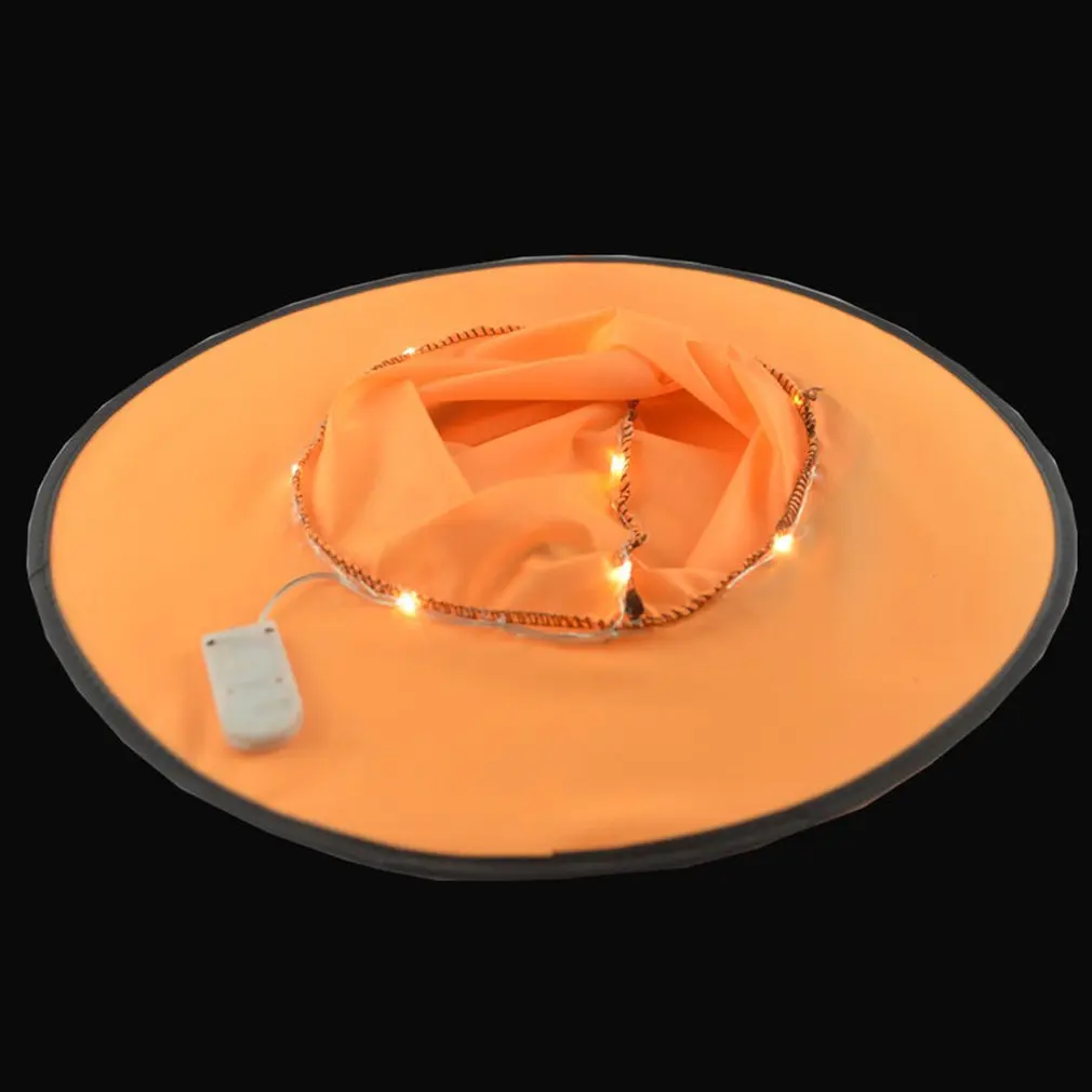 Хэллоуин светящаяся шляпа ведьмы оранжевая фиолетовая красная розовая роза