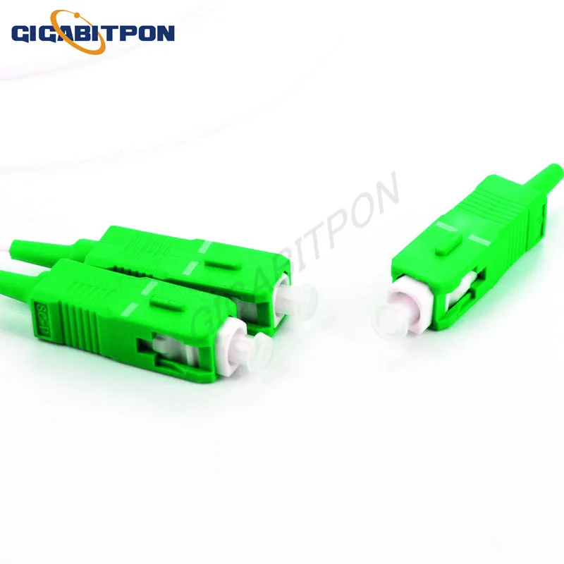 1*2 0.9mm 1M steel tube mini PLC barrier-free splitter with SC/APC connector 1.5m long steel tube splitter with connection coupl
