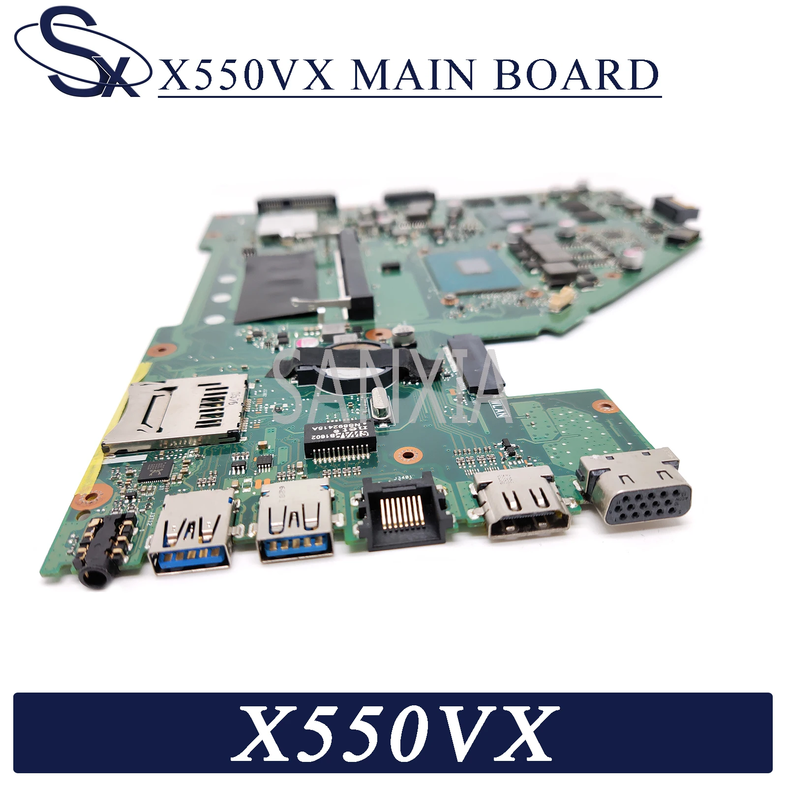 kefu x550vx laptop motherboard for asus x550vx x550v fh5900v original mainboard 8gb ram i7 6700hq gtx950m free global shipping