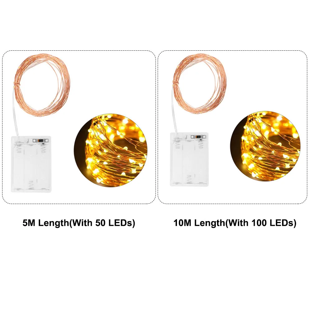 

Led String Light 10M/32.8ft with 100 LEDs Copper Wire Starry Fairy Lights for Christmas Wedding Party Decoration