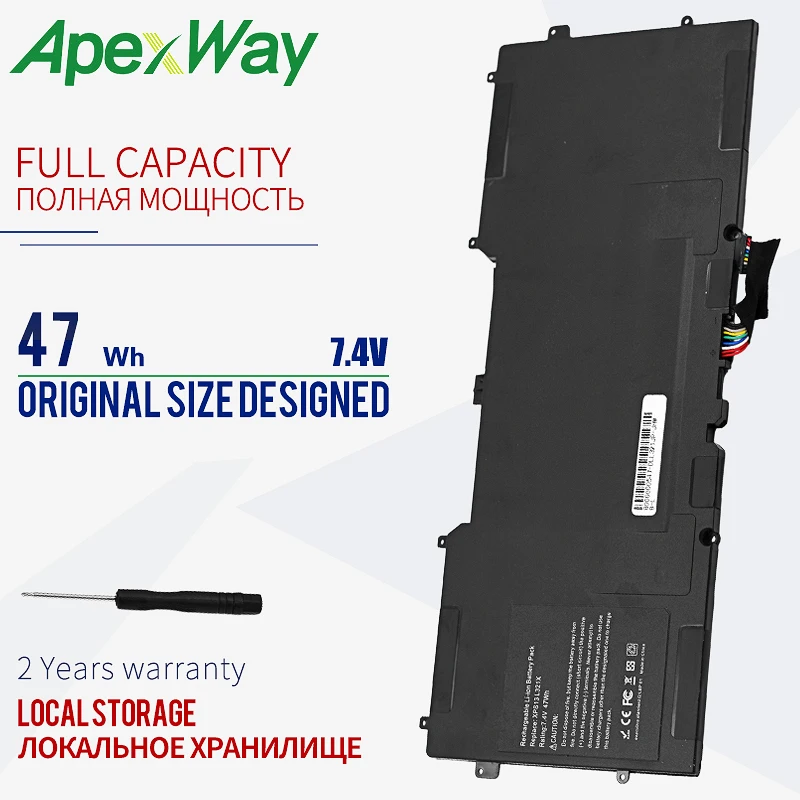 ApexWay Y9N00 JHXPY JD25G 090V7W Laptop Battery For Dell XPS 13 9343 XPS13 9350 13D-9343 0N7T6 5K9CP RWT1R 0DRRP 7.6V 56WH | Компьютеры и