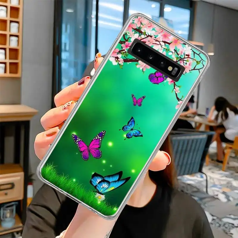 

Green leaves Phone Case For Samsung S6 S7 S7 edge S8 S8 Plus S9 S9 Plus S10 S10 plus S10 E(lite)